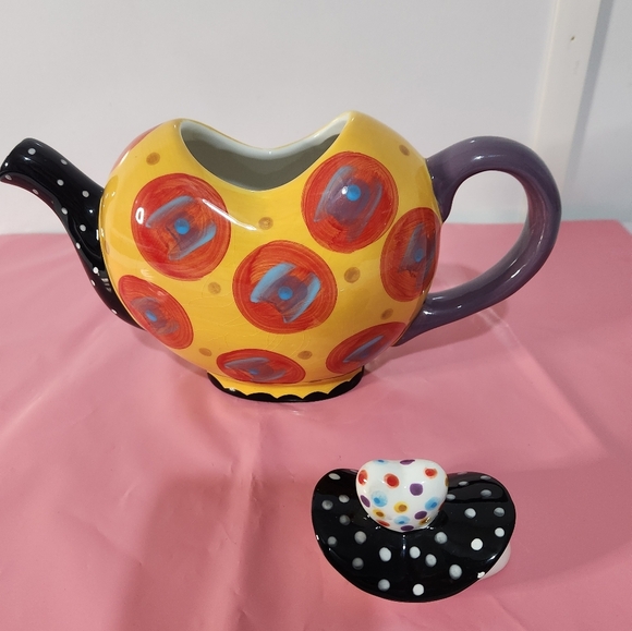 Alexis Ink C Iolorful Polka Dot Teapot - Picture 2 of 10